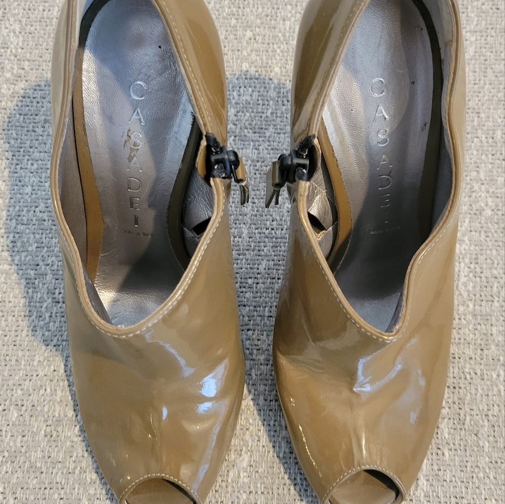 Casadei Peep Toe Booties sz 6